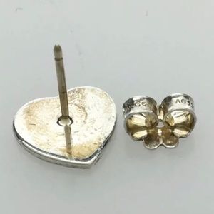 925 Sterling Tiffany & co mini heart tag earring